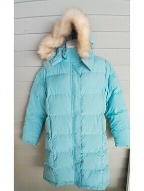 L.L. Bean Down Hooded Quarter length coat Size S.
